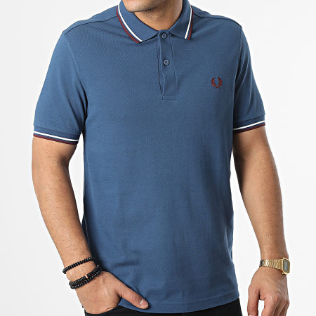 Fred Perry - Polo Manches Courtes Twin Tipped M3600 Bleu Nuit