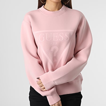 Sudadera de cuello redondo para mujer V3RQ19-K7UW2 Rosa