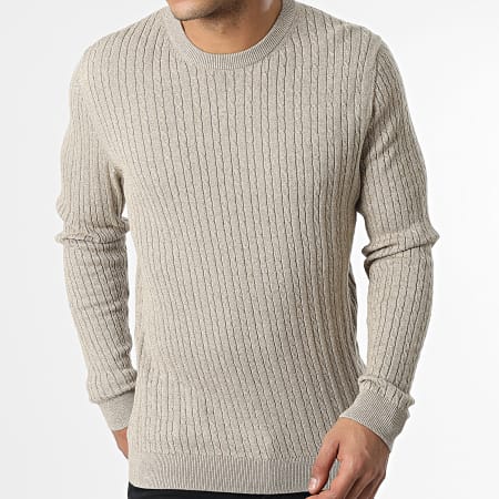 Jack And Jones - Pull Dallas Beige Chiné