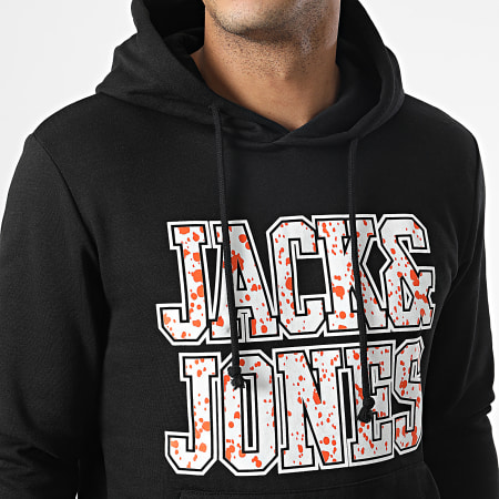 Jack And Jones - Sudadera con capucha Neon Dot Negra