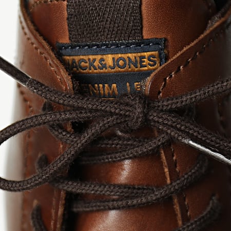 Jack And Jones - Stivali Frances in pelle 12215560 Cognac