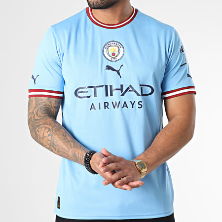 Puma - Tee Shirt Manchester City FC Home Replica 765710 Bleu Clair