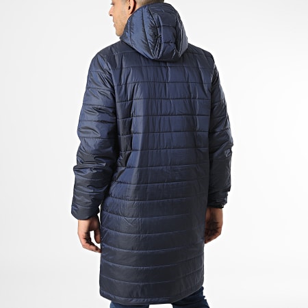 Adidas Originals - HM2460 Abrigo ligero con capucha y rayas Azul marino