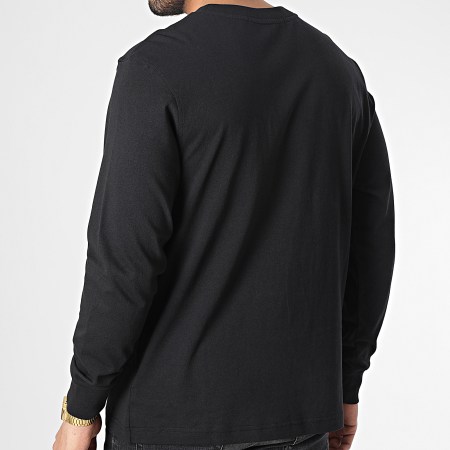 Calvin Klein - Tee Shirt Manches Longues Shrunken Badge 2198 Noir