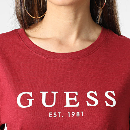 Guess - Tee Shirt Femme W2BI68 Bordeaux