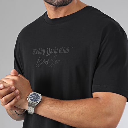 Teddy Yacht Club - Tee Shirt Oversize Large Black Series Revert Back Collection Noir