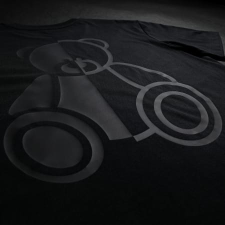 Teddy Yacht Club - Tee Shirt Oversize Large Black Series Revert Back Collection Noir