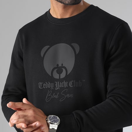 Teddy Yacht Club - Sudadera de cuello redondo Black Series Head Collection Negro