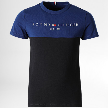 Tommy Hilfiger - Maglietta da bambino Essential Colorblock 8031 blu navy