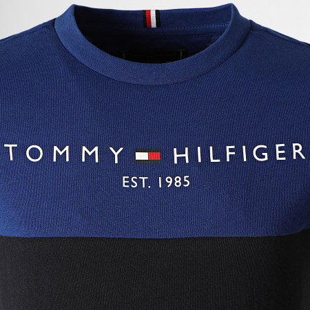 Tommy Hilfiger - Maglietta da bambino Essential Colorblock 8031 blu navy