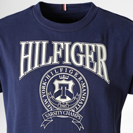 Tommy Hilfiger - Maglietta da bambino Hilfiger Varsity 8038 blu navy