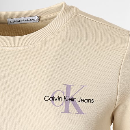 Calvin Klein - Felpa girocollo per bambini 0397 Beige