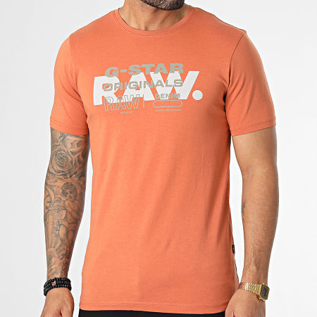 G-Star - Tee Shirt Raw Originals D22202-336 Orange