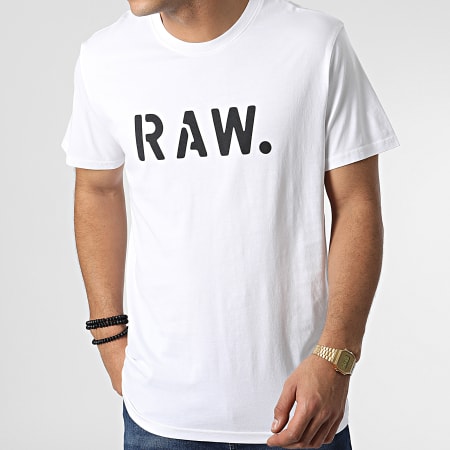 G-Star - Stencil Raw Tee Shirt D22205-336 Bianco