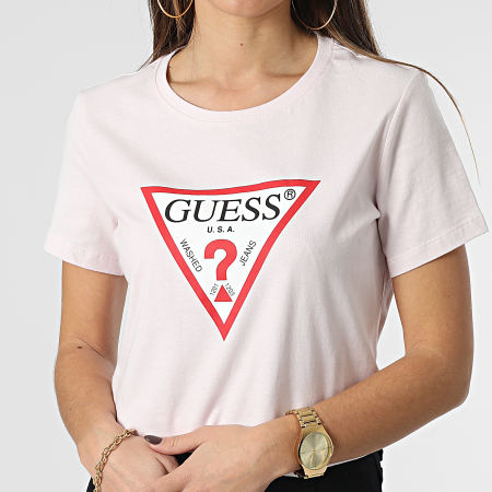 Guess - Tee Shirt Femme W1YI1B Rose