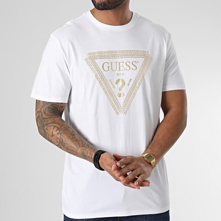 Guess - Camiseta M3RI68-KBDK0 White Gold Renaissance