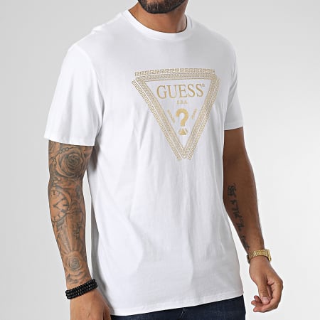 Guess - Camiseta M3RI68-KBDK0 White Gold Renaissance