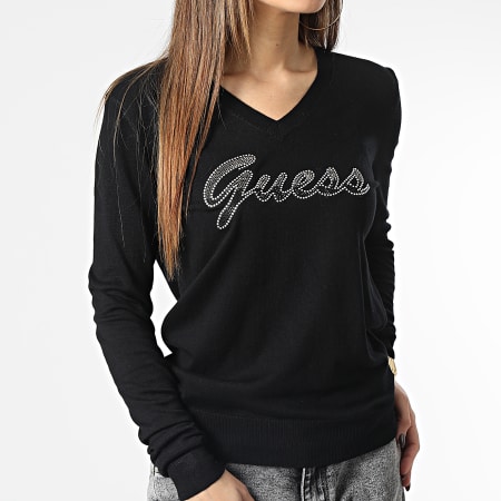 Guess Jersey de mujer W3RR49 Negro Ryses