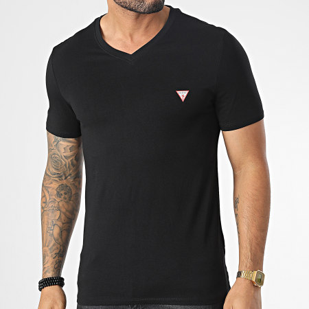 Guess - Camiseta cuello pico M2YI37-I3Z11 Negro