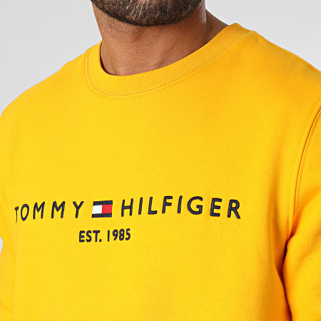 Tommy Hilfiger - Sudadera con logo y cuello redondo 1596 Amarillo