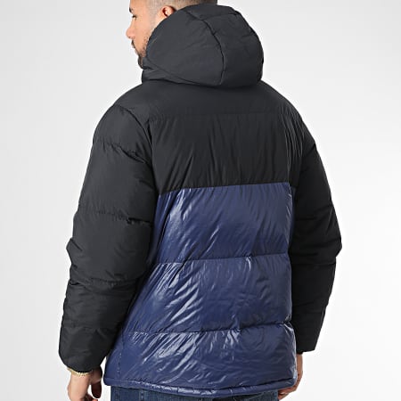 Adidas Originals - Puff Regen de plumón con capucha HL9184 Negro Azul marino