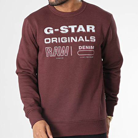 G-Star - Felpa girocollo D22319-A971 Bordeaux