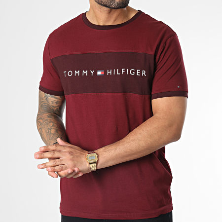 Tommy Hilfiger - Maglietta Logo Bandiera 1170 Bordeaux
