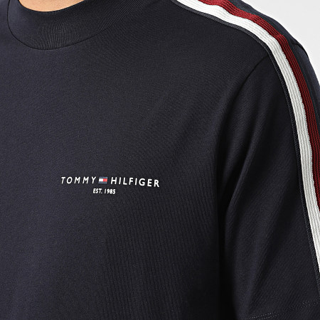 Tommy Hilfiger - Tee Shirt A Bandes Global Stripe 9393 Bleu Marine