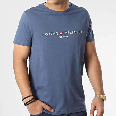 Tommy Hilfiger - Tee Shirt Tommy Logo 1797 Bleu