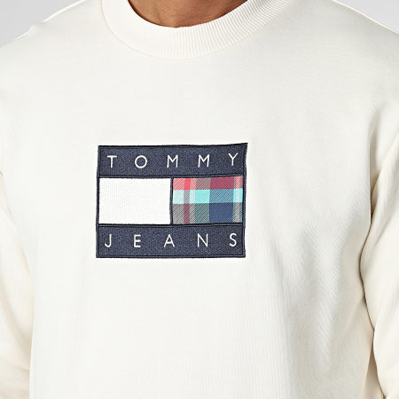 Tommy Jeans - Sweat Crewneck Regular Tartan Flag 5704 Beige