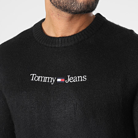 Tommy Jeans - Pull Regular Linear 5762 Noir