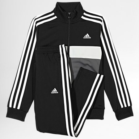 Adidas Sportswear - Ensemble De Survetement A Bandes Enfant 3 Stripes Tiberio HR6406 Noir Gris