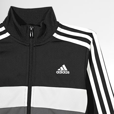 Adidas Sportswear - Ensemble De Survetement A Bandes Enfant 3 Stripes Tiberio HR6406 Noir Gris