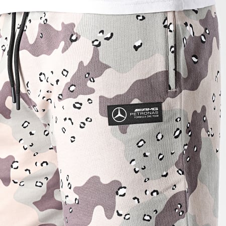 AMG Mercedes - Short Jogging MAPF1 701221830 Beige Gris Bordeaux Camouflage