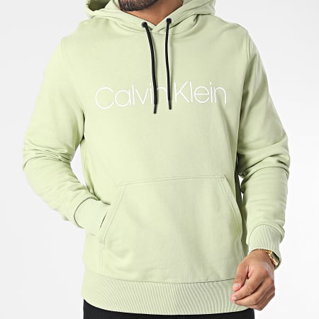 Calvin Klein - Sudadera con logo de algodón 7033 Verde claro