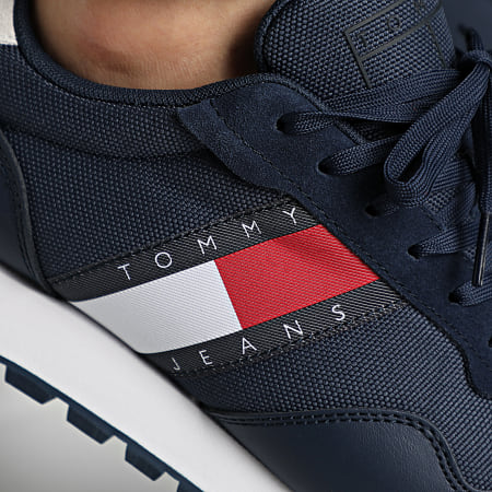 Tommy Jeans - Baskets Retro Leather 1081 Twilight Navy