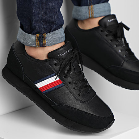 Tommy Hilfiger - Runner Corporate Leather 4397 Nero Sneakers