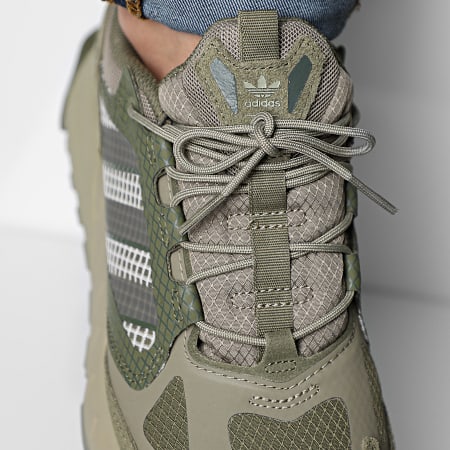 Adidas Originals - ZX 1K Boost Seas 2 Sneakers GW6805 Orbit Green Forest Color