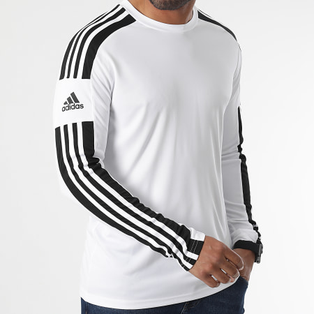 Adidas Sportswear - Lot De 2 Tee Shirts Manches Longues A Bandes Squad 21 GN5790 GN5793 Blanc Bleu Marine