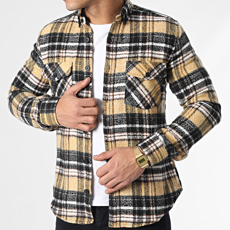 Camisa de cuadros clearance amarilla con negro