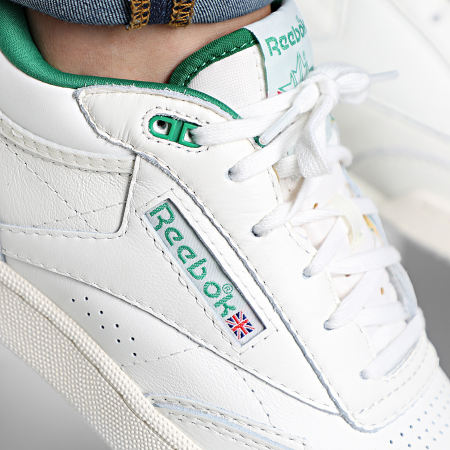 Reebok - Club C Mid II Vintage H68833 Chalk Green Classic White Sneakers