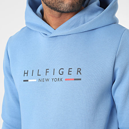 Tommy Hilfiger - Hilfiger New York 9301 Felpa con cappuccio Azzurro