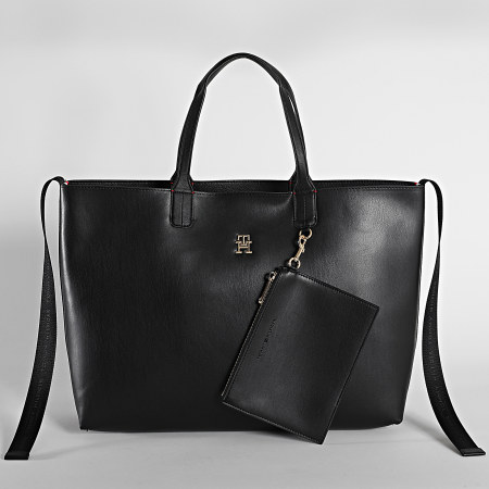 Tommy Hilfiger - Lote Bolso Tote Y Embrague Mujer Iconic Tommy Tote Solid 4182 Negro
