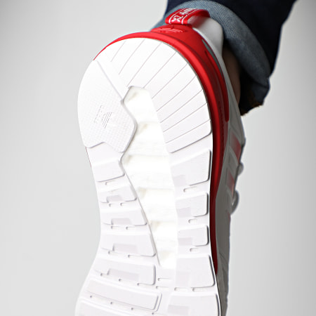Adidas Originals - ZX 2K Boost 2 Zapatillas GX7016 Nube Blanco Plata Metálico Rojo Vivo