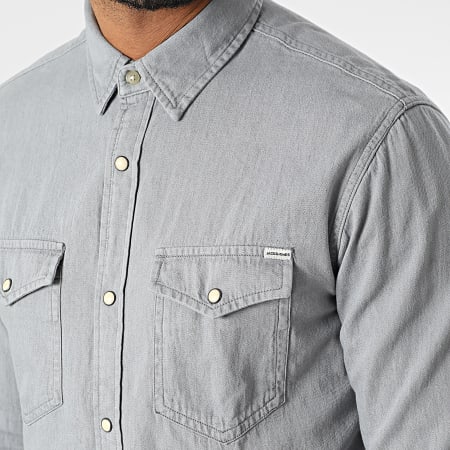 Jack And Jones - Chemise Jean A Manches Longues Sheridan Gris