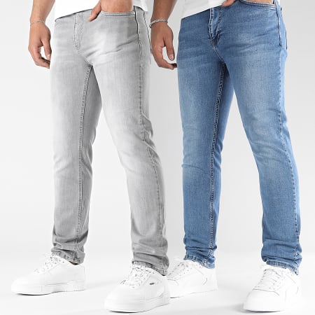 LBO - Set di 2 jeans regular fit 2200 2679 Grigio Blu Denim
