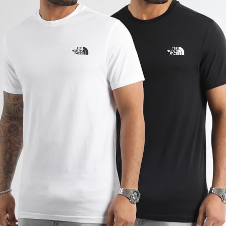 The North Face - Lot De 2 Tee Shirts Simple Dome A2TX5 Blanc Noir