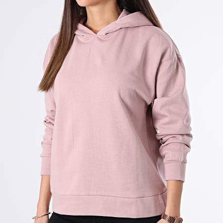 Only - Sweat Capuche Femme Ane Rose