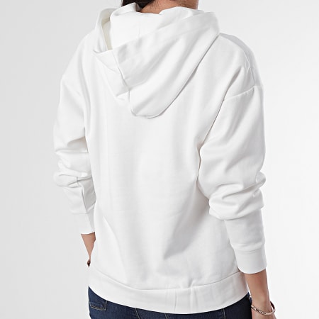 Only - Sweat Capuche Femme Ane Blanc