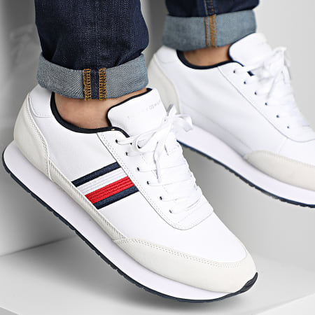 Tommy Hilfiger - Sneakers Runner Corporate Leather 4397 Bianco